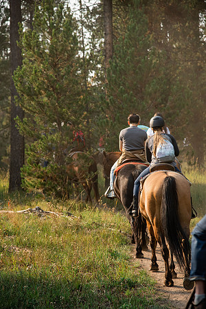 BYUI students go horseback riding at Harriman State Park in the summer of 2021.
