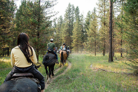 BYUI students go horseback riding at Harriman State Park in the summer of 2021.