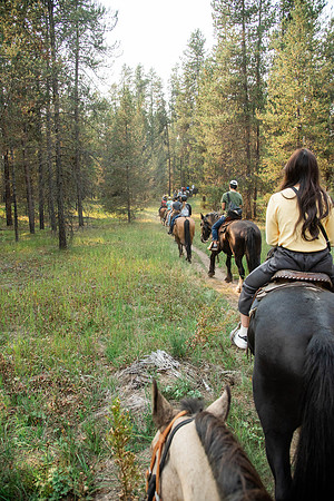 BYUI students go horseback riding at Harriman State Park in the summer of 2021.
