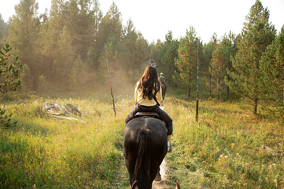 BYUI students go horseback riding at Harriman State Park in the summer of 2021.