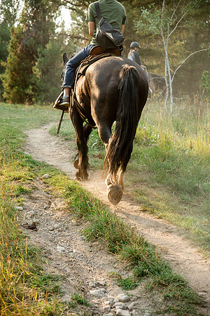 BYUI students go horseback riding at Harriman State Park in the summer of 2021.