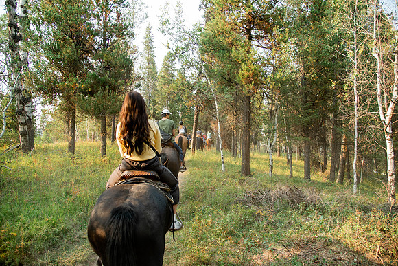 BYUI students go horseback riding at Harriman State Park in the summer of 2021.