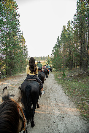 BYUI students go horseback riding at Harriman State Park in the summer of 2021.