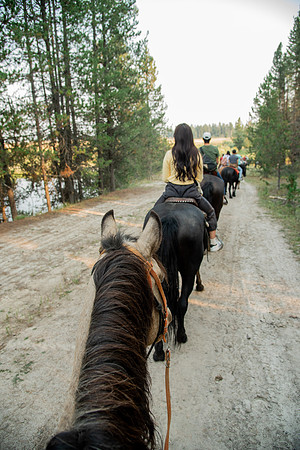 BYUI students go horseback riding at Harriman State Park in the summer of 2021.