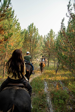 BYUI students go horseback riding at Harriman State Park in the summer of 2021.
