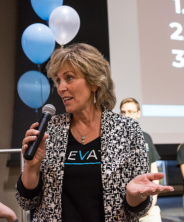 The Elevate Kickoff, a competition for social change, was held in the Crossroads, Fall Semester.