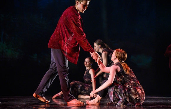 The Department of Theatre and Dance colorful Extravadance performance. Held in the Snow Drama Theatre.