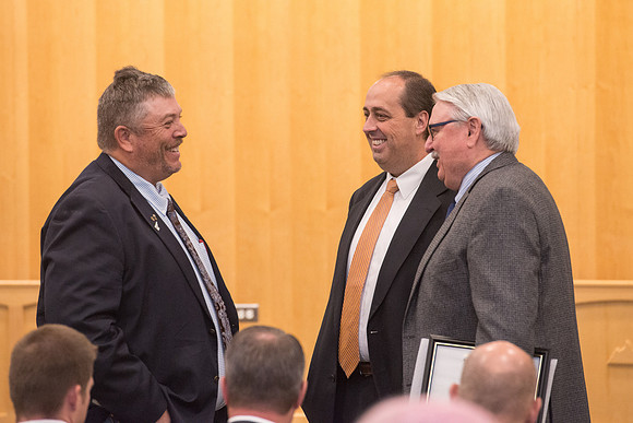 2018 State of Idaho Leadership in Energy Efficiency Award for Buildings presented to Brigham Young University-Idaho by Govenor Butch Otter.