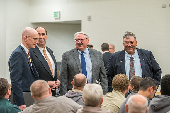 2018 State of Idaho Leadership in Energy Efficiency Award for Buildings presented to Brigham Young University-Idaho by Govenor Butch Otter.