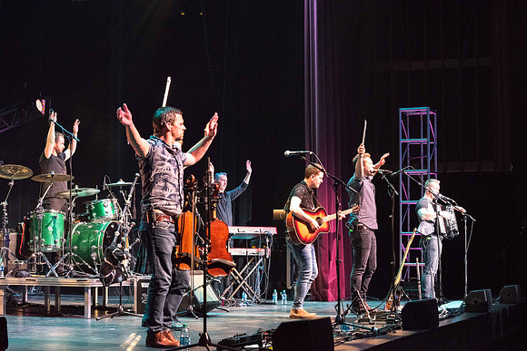 The Scottish band, Skerryvore, performing for their second time at BYU-Idaho.