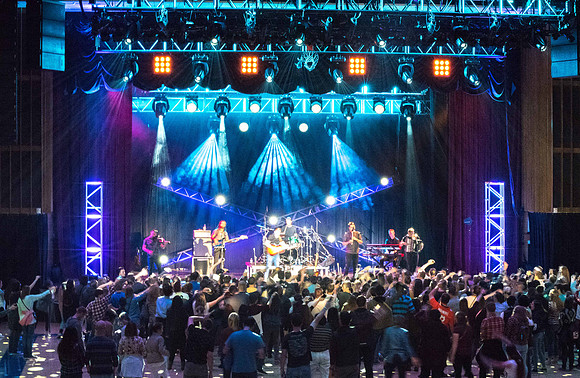 The Scottish band, Skerryvore, performing for their second time at BYU-Idaho.