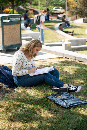 Students around campus on the first day of the fall 2021 semester at BYU-Idaho.