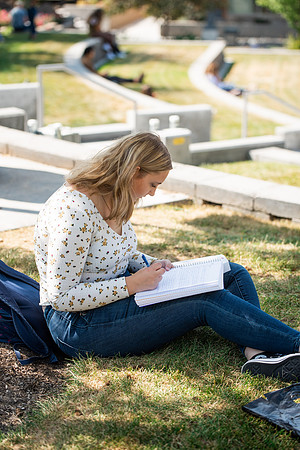 Students around campus on the first day of the fall 2021 semester at BYU-Idaho.