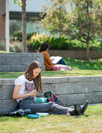 Students around campus on the first day of the fall 2021 semester at BYU-Idaho.