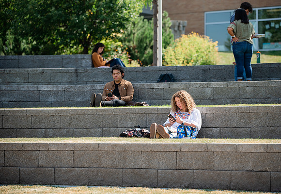 Students around campus on the first day of the fall 2021 semester at BYU-Idaho.