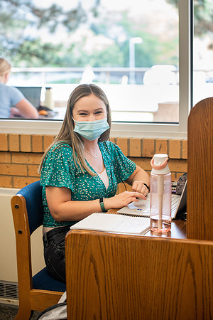 Students around campus on the first day of the fall 2021 semester at BYU-Idaho.