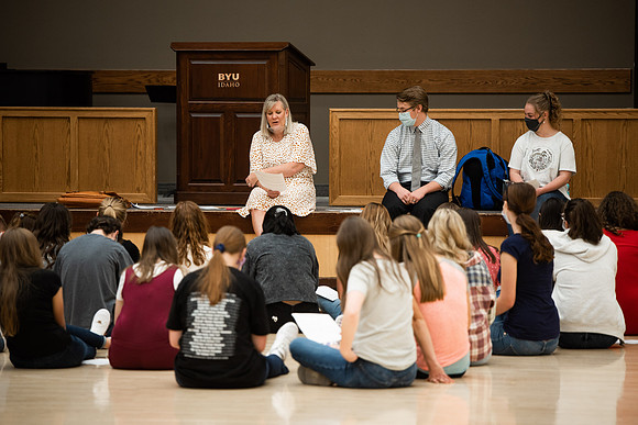 Students around campus on the first day of the fall 2021 semester at BYU-Idaho.