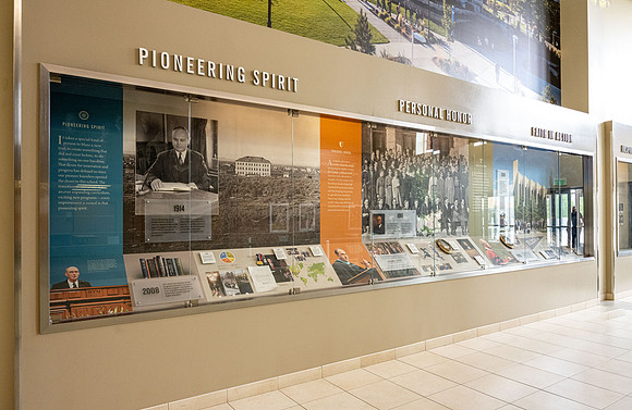 Legacy Hall in the Manwaring Center pays tribute to the Spirit of Ricks College and it's transition to become BYU-Idaho.