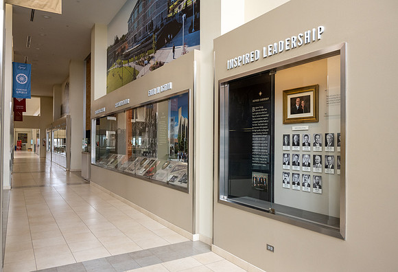 Legacy Hall in the Manwaring Center pays tribute to the Spirit of Ricks College and it's transition to become BYU-Idaho.