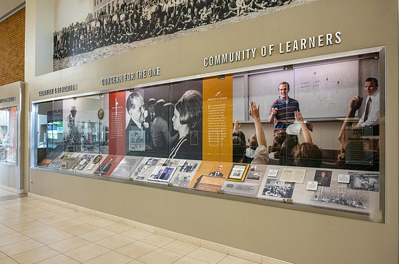 Legacy Hall in the Manwaring Center pays tribute to the Spirit of Ricks College and it's transition to become BYU-Idaho.
