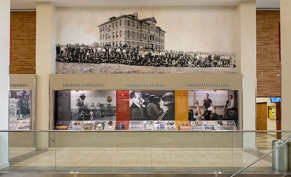 Legacy Hall in the Manwaring Center pays tribute to the Spirit of Ricks College and it's transition to become BYU-Idaho.