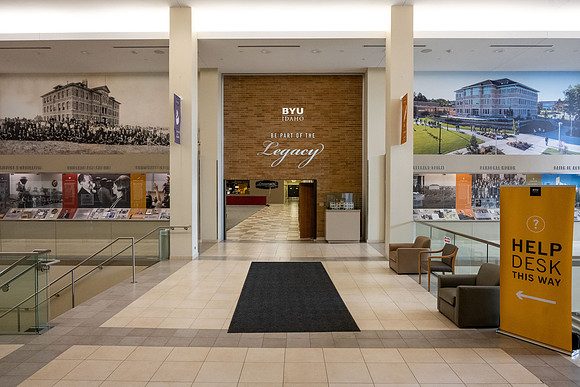 Legacy Hall in the Manwaring Center pays tribute to the Spirit of Ricks College and it's transition to become BYU-Idaho.