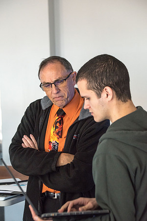 Brother Blaine Robinson teaches his students how to decide on and control the details on any webpage.