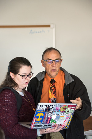 Brother Blaine Robinson teaches his students how to decide on and control the details on any webpage.