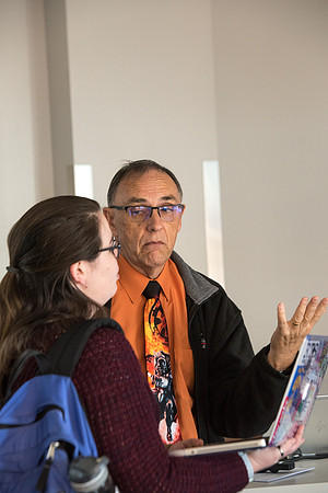 Brother Blaine Robinson teaches his students how to decide on and control the details on any webpage.
