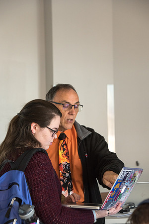 Brother Blaine Robinson teaches his students how to decide on and control the details on any webpage.