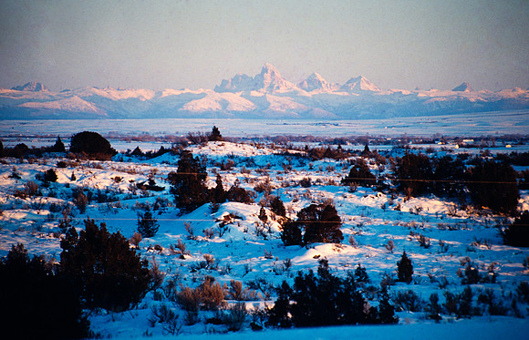 Tetons from Sand Dunes near Saint Anthony Idaho