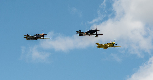 Legacy Flight Museum's old war planes put on an air show.