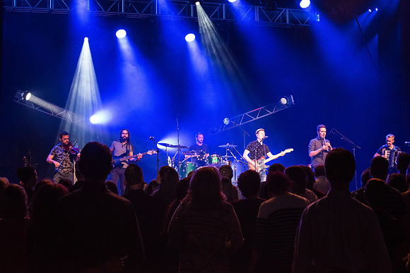 The Scottish band, Skerryvore, performing for their second time at BYU-Idaho.
