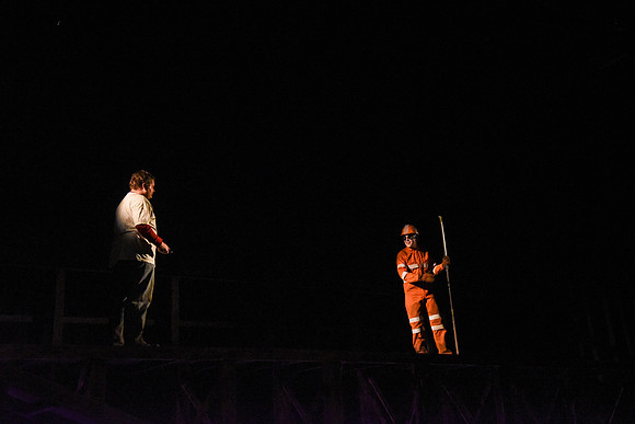 Theater students perform in an original production called Leaving Eden.