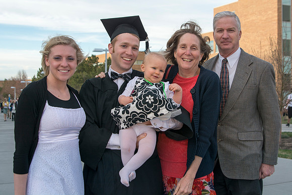 Brigham Young University-Idaho Graduates tour campus with their families saying goobyes to peers and getting pictures with friends and family before the convocation ceremonies. Photo by Ryan Chase