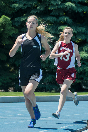 The BYU-Idaho competitive sports track teams compete against each other in the Hart Stadium.