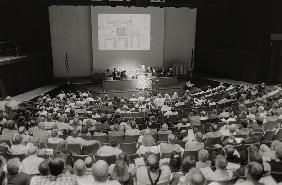 Faculty in faculty meeting August 1997