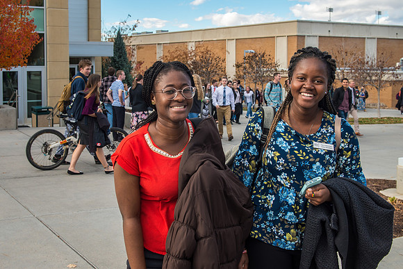 Students depart the BYU-Idaho Center after devotional with Pres. Dallin H. Oaks.