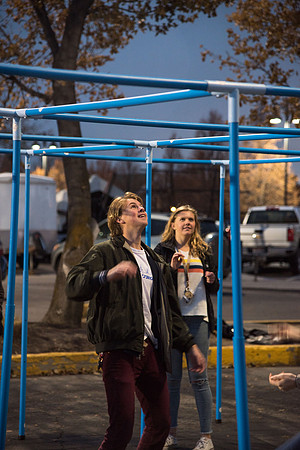 Tailgate Party and Football Game at the BYU-Idaho stadium. November 2018