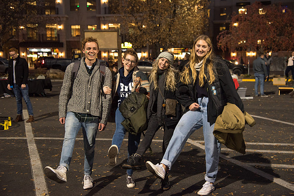 Tailgate Party and Football Game at the BYU-Idaho stadium. November 2018
