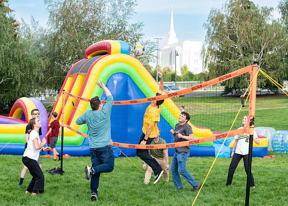 Students at the Summer BBQ.