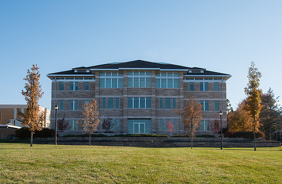 BYU-Idaho Campus. Oak Trees on the North side of the Spori Building.