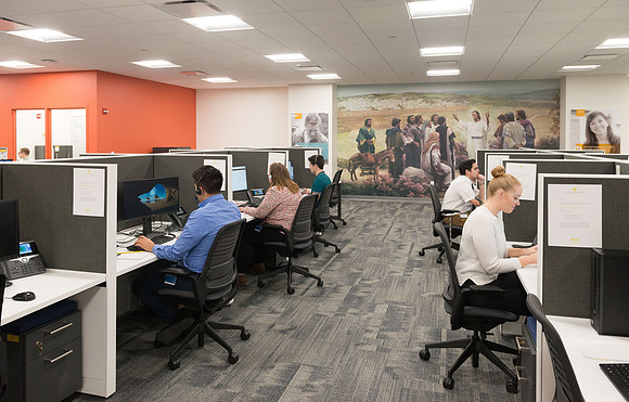 Pathway office facilities on the fifth floor of the BYU Salt Lake Center.