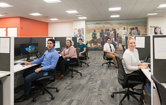 Pathway office facilities on the fifth floor of the BYU Salt Lake Center.
