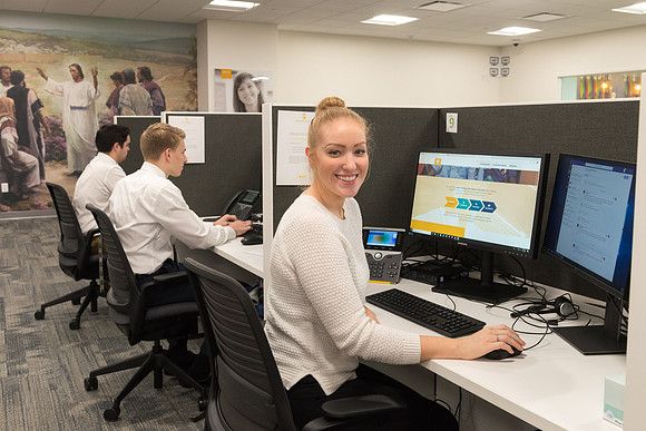 Pathway office facilities on the fifth floor of the BYU Salt Lake Center.