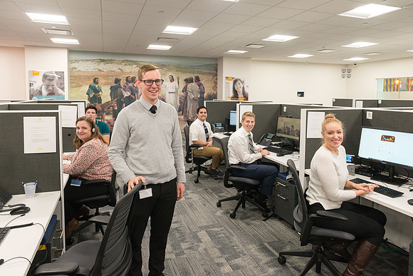 Pathway office facilities on the fifth floor of the BYU Salt Lake Center.