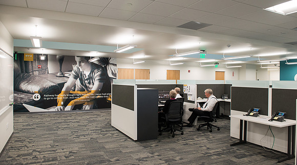 Pathway office facilities on the fifth floor of the BYU Salt Lake Center.