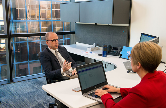 Pathway office facilities on the fifth floor of the BYU Salt Lake Center.