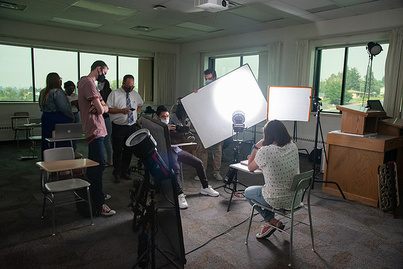 Video production of Vice President, Kelly Burgener, showing what classes will be like during Fall 2020 semester.