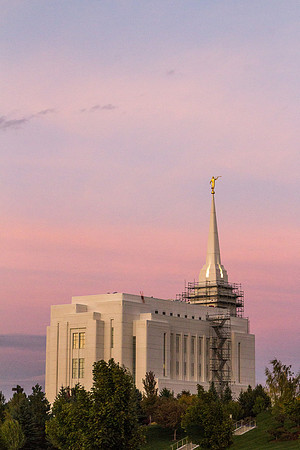 Rexburg temple sunset. September 2018